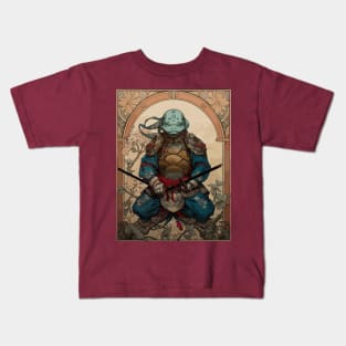 Anthropomorphic Samurai Turtle Kappa Kids T-Shirt